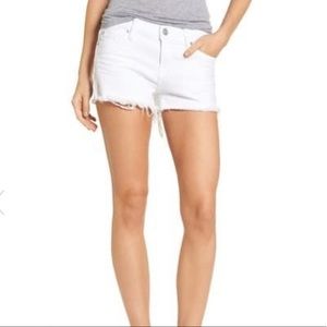 HUDSON white jean shorts